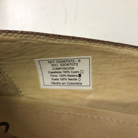 Columbian Leather Loafers Cognac Brown, size 6 - Picture 7 of 10